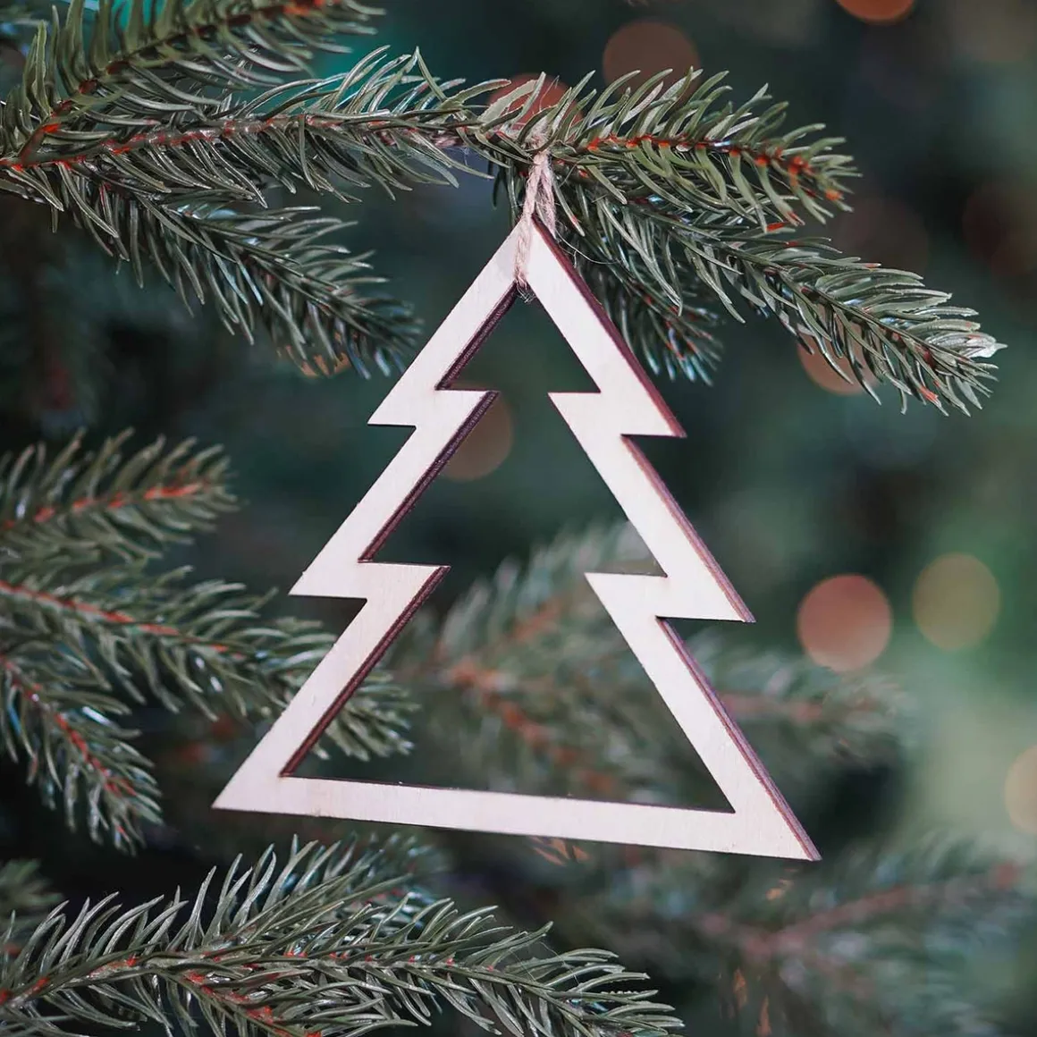 Wooden Tree Ornament | Natural | 15 Cm