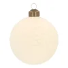 Wool White Christmas Bauble With Wavy Glitters