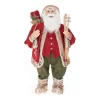 XL Standing Santa Claus | Bordeaux-green | 80cm/31in | Cloth